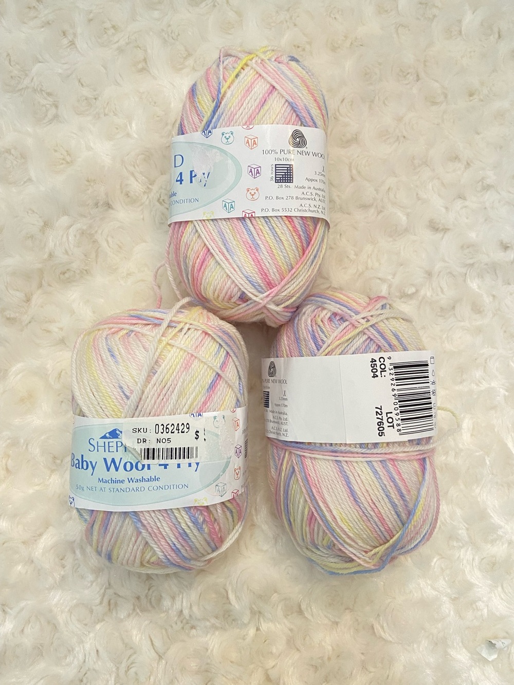 Shepherd Baby Wool 4-Ply Yarn 🧶 — Approx. 555 yards